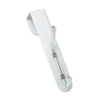 Safco® Over-The-Door Double Coat Hook, Chrome-Plated Steel, Satin Aluminum Base