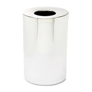 Safco® Reflections Receptacles, 35 gal, Steel, Chrome