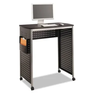 Safco® Scoot Stand-Up Desk, Black, Adjustable Height 41.75" to 42", 39.5"W x 23.25"D