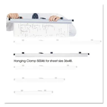 Safco® Sheet File Hanging Clamps, 100 Sheets Per Clamp, 36" Length, 6/Carton