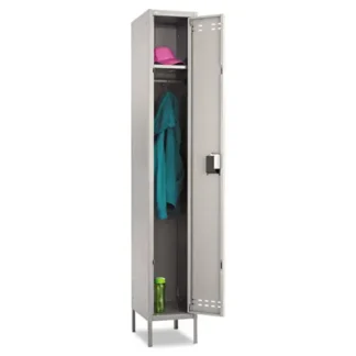 Safco® Single-Tier Locker, Two-Tone Gray, 12"W x 18"D x 78"H