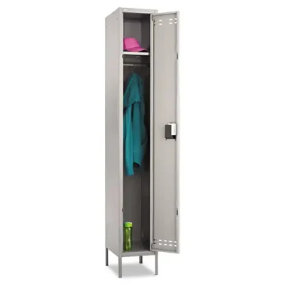 Safco® Single-Tier Locker, Two-Tone Gray, 12"W x 18"D x 78"H