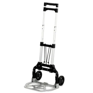 Safco® Stow and Go Cart, 110 lb Capacity, Aluminum