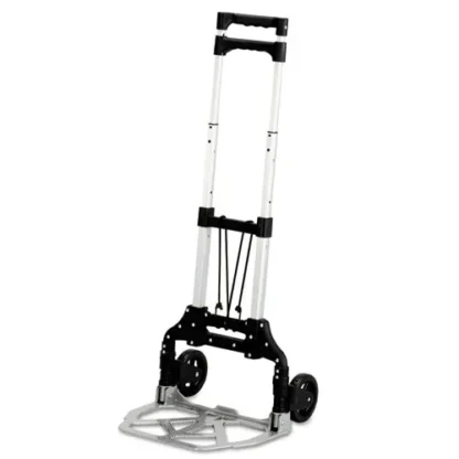 Safco® Stow and Go Cart, 110 lb Capacity, Aluminum