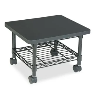 Safco® Underdesk Printer/Fax Stand, 2 Shelves, Black