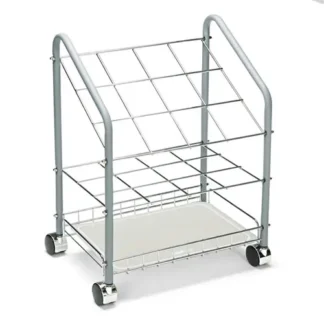Safco® Wire Roll/File Organizer, 12 Compartments, Gray