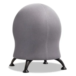 Safco® Zenergy Ball Chair, Backless, Supports Up to 250 lb, Gray Fabric Seat, Black Base