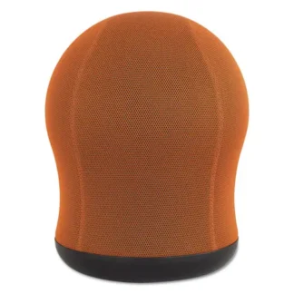 Safco® Zenergy Swivel Ball Chair, Backless, Supports Up to 250 lb, Orange Seat, Black Base
