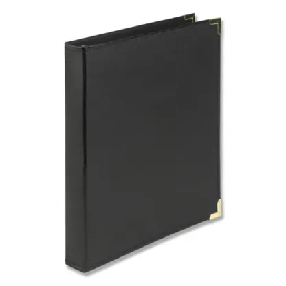 Samsill® Classic Collection Ring Binder, 3 Rings, 1" Capacity, 11 x 8.5, Black