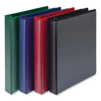 Samsill® Durable D-Ring View Binders, 1" Capacity, Assorted Colors, 4/Pack