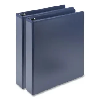 Samsill® Earth's Choice Plant-Based BOHO D-Ring View Binders, 1.5" Capacity, 11 x 8.5, Indigo, 2/Pack