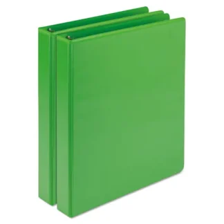 Samsill® Earth's Choice Plant-Based Durable Fashion View Binder, 3 Rings, 1" Capacity, 11 x 8.5, Lime, 2/Pack