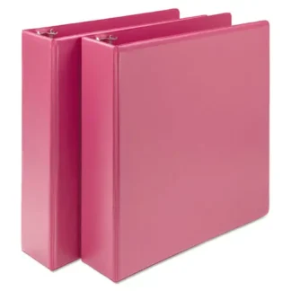 Samsill® Earth's Choice Plant-Based Durable Fashion View Binder, 3 Rings, 2" Capacity, 11 x 8.5, Berry, 2/Pack