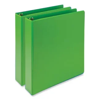 Samsill® Earth's Choice Plant-Based Economy Round Ring View Binders, 1.5" Capacity, Lime, 2/Pack
