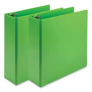 Samsill® Earth's Choice Plant-Based Economy Round Ring View Binders, 3" Capacity, Lime, 2/Pack