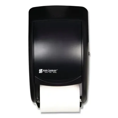 San Jamar® Duett Standard Bath Tissue Dispenser, 2 Roll, Black Pearl