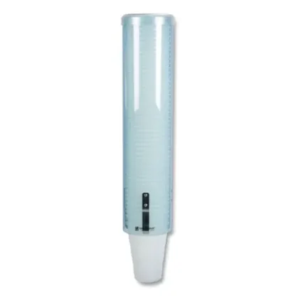 San Jamar® Large Pull-Type Water Cup Dispenser, Translucent Blue