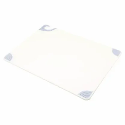 San Jamar® Saf-T-Grip Cutting Board, Plastic, White, 24" x 18" x 0.5"