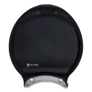 San Jamar® Single JBT Jumbo Bath Tissue Dispenser, Classic Style, 1 Roll, Transparent Black Pearl