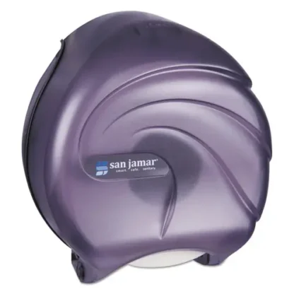 San Jamar® Single 9" Jumbo Toilet Tissue Dispenser, Oceans Series, Transparent Black Pearl