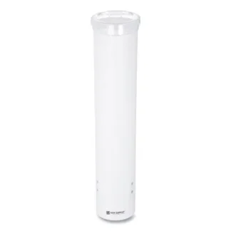 San Jamar® Small Pull-Type Water Cup Dispenser, White, 5 oz Capacity