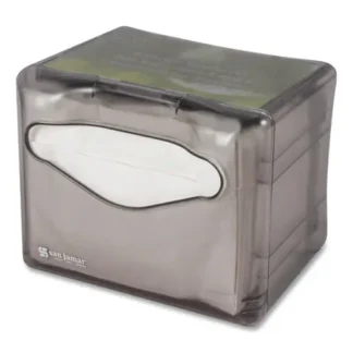 San Jamar® Venue Napkin Dispenser with Advertising Inset, Black, Capacity: 200