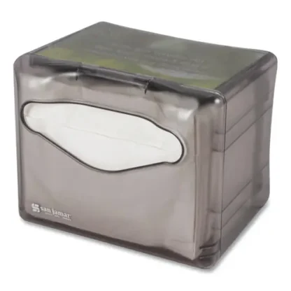 San Jamar® Venue Napkin Dispenser with Advertising Inset, Black, Capacity: 200