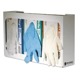San Jamar® White Enamel Disposable Glove Dispenser, 3-Box