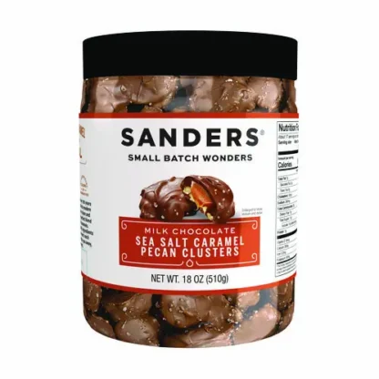 Sanders® Small Batch wonders Sea Salt Caramel Pecan Clusters, 18 oz Tub