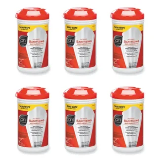 Sani Professional® No-Rinse Sanitizing Multi-Surface Wipes, Unscented, White, 95/Container