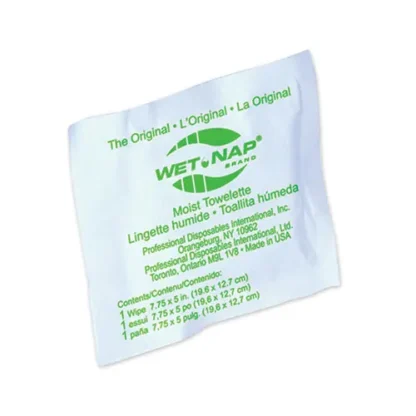 Sani Professional® Wet-Nap Premoistened Towelettes, Unscented, White, 100 Towelettes/Pack, 10 Packs/Carton