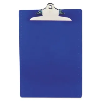 Saunders Recycled Plastic Clipboard with Ruler Edge, Blue, 8.5 x 11 Inch, 1" Clip Capacity