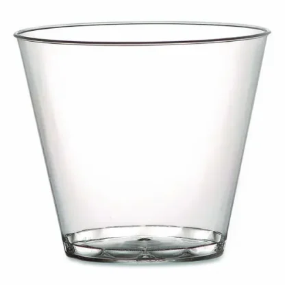 Savvi Serve™ Plastic Tumblers, Squat, 5 oz, Clear, 20 Bags of 25 Tumblers Each (500 Tumblers/Carton)
