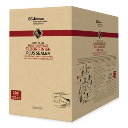 SC Johnson Professional® Ready-To-Use Multi-Surface Floor Finish Plus Sealer, Light Fresh Scent, 5 gal Bag-in-Box