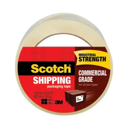 Scotch® 3750 Commercial Grade Packaging Tape, 3" Core, Clear