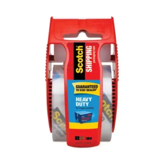 Scotch® 3850 Heavy-Duty Packaging Tape with Dispenser, 1.5" Core, 1.88" x 66.66 ft, Clear