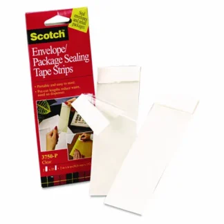 Scotch® Envelope/Package Sealing Tape Strips, 2" x 6", Clear, 50/Pack