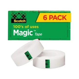 Scotch® Magic Tape Refill, Clear, 6/Pack