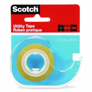 Scotch® Utility Tape with Handheld Dispenser, 1" Core, 0.5" x 22.22 yds, Clear