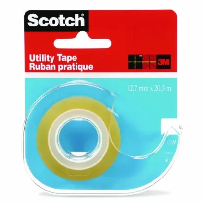 Scotch® Utility Tape with Handheld Dispenser, 1" Core, 0.5" x 22.22 yds, Clear