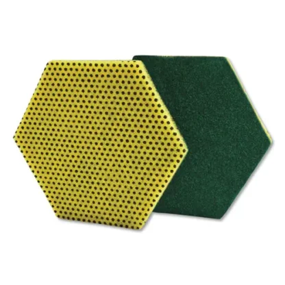 Scotch-Brite™ Dual Purpose Scour Pad, Green/Yellow, 15/Carton