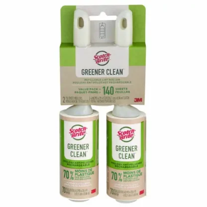 Scotch-Brite™ Greener Clean Lint Roller, 70 Sheets/Roll