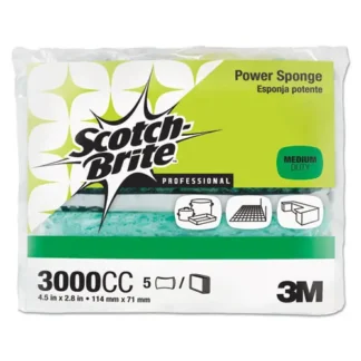 Scotch-Brite™ PROFESSIONAL Power Sponge, Blue/Teal, 5/Pack