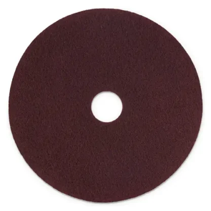 Scotch-Brite™ Surface Preparation Pad Plus, 20" Diameter, Maroon, 5/Carton