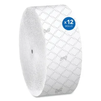 Scott® Essential Coreless JRT, Septic Safe, 2-Ply Toilet Paper, White, 12 Rolls/Carton