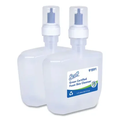 Scott® Essential Green Certified Foam Skin Cleanser Refill, Unscented, 1,200 mL, 2/Carton