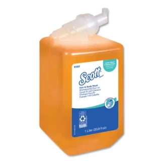 Scott® Essential Hair and Body Wash, Citrus Floral Scent, 1 L, 6/Carton