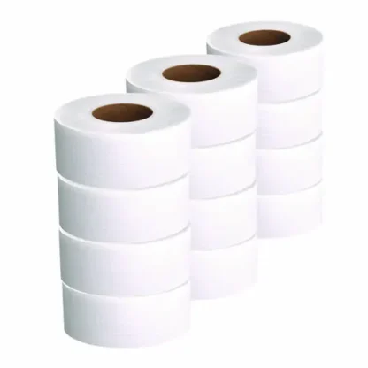 Scott® Essential JRT Jumbo Roll Bathroom Tissue, Septic Safe, 2-Ply, White, 3.55" x 1,000 ft, 12 Rolls/Carton