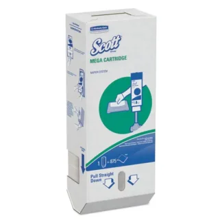 Scott® MegaCartridge Napkins, 1-Ply, White, 875 Napkins/Pack, 6 Packs/Carton