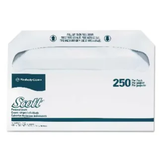 Scott® Personal Seats Toilet Seat Covers, 14.5 x 17, White, 250/Pack, 20 Packs/Carton